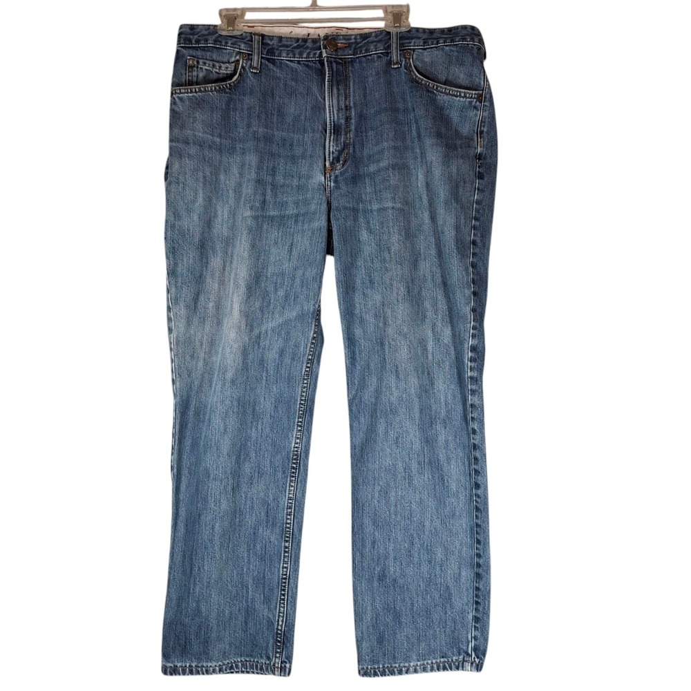 Lands End Jeans Mens 38 X 29 Traditional Fit Medium Wash Blue Denim Straight